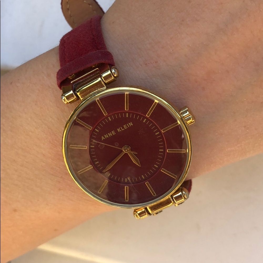 Red and gold watch